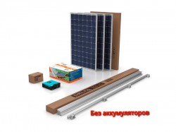 Солнечная станция ECO 3 под углом (Инвертор SmartWatt Eco 3K MPPT/Панель Delta SM 280-24P-4шт/Без АКБ/Комплект для монтажа)